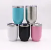 16oz Egg Shaped Cup Stainless Steel Eggshell Outdoor Hiking Vacuum Insulation Water Bottles Coffee Mug Only Sliver In Stock OOA7123