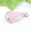 Wojier слез воды капля влюбленности натуральный розовый кварцевый драгоценный камень каменные кулон ожерелье Reiki бусины женские ювелирные изделия DN3470