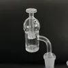 Billigaste Glas Carb Cap Spinning Carb Caps För Glas Bongs Cyclone Riptide Cap Air Hole Clear Universal Cap DCC016