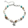 New Conch Mizhu Yoga Foot Chain Bracelet Beach Starfish Pendant Shell Crystal Bead Foot Jewelry WL761167e