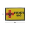 3D Service Dog Broderi Patch Rektangel Moral Patch Tactical Emblem Hook Loop Fasthållare Patches Appliques Broderade Badges