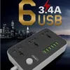 Ldnio SC3604 Smart 6 Ładowarka USB Adapter Taśmy zasilania + 6 Outletki AC Gniazdo zasilania Chronione Gniazdo USB Overload Chronić US / EU / UK Plug