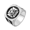 In hoc signo vincess retro zilveren ringen roestvrijstalen ridders tempeliers vrijmetselaar skelet skelet skelet vrijmetselaars sieraden mason cadeau items voor mannen