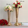 Nowy styl Gold Mental Chorme Flower Wazon Stojaki Ciedestal dla kwiatów Decor0735