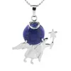 qimoshi Fée Tige Petit Ange Pendentif Collier Pierre Naturelle Adolescente Femelle Allégorie Guérison Gardien Cadeau 12 pièces