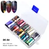 NA060 10PCS / SET Nail Art Sticker Nail Foil Laser Design Nail Sticker 15 Styles Sky Star Decal Manicure Decoration DIY