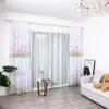 Multicolor Trumpet curtain Leaves Curtains Tulle Window Voile Drape Valance 1 Panel Fabric For Living Room Blackout Decoration#45268z
