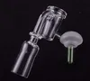 Chiodo Banger al quarzo 45/90 gradi Chiodo senza cupola con tappo in carb 10mm14mm18mm Maschio femmina Strumento per fumare giunto trasparente per narghilè