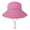 Barn Baby Boys Flickor Sun Mössor Småbarn Sommar Skyddande Wide Brim Bucket Hat Utomhus Play Print