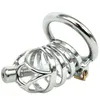 Stainless Steel Male Chastity Device with Silicone Tube Spike Ring Sex Toys for Men Sex Slave Penis Lock Cage G267E