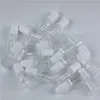 50pcs / lot 5g Mini Çocuklar İçin Beyaz Cap Fırça Plastik Tırnak Şişe ile Sevimli Temizle Plastik Boş Kare Tırnak Cilalı Şişe