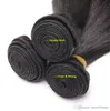 certyfikat CE 4 pakiety nieczyste Natual Black Kolor prosty splot włosów Weft 100 Human Hair Extensation