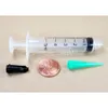 5ml Syringes with Luer Slip Tip 18G Tapered Green Dispensing Tips and Black Caps Pack of 10