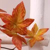 2pcs / parti 170cm lång simulering röd lönnlöv silke rotting falska växter bröllopsvägg hängande vinstockar halloween dekoration rotting