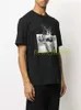 Högkvalitativ herrgeometri-tryckning T Shirt Designer T Shirts Camisetas Dog Head Montage Print T-shirts Unsex Cotton Tee201g