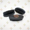 MOQ 100 PZ LOGO Personalizzato Mini Spazzole per barba in setola di cinghiale Manico in legno nero Spazzola per la pulizia del viso per uomo Grooming