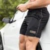 夏のメンズジムフィットネスショーツボディービルジョギングトレーニング男性2017ショートパンツ膝の長さ通気性メッシュスウェットパンツ1057302