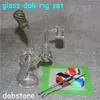 Mini Glass Bongs Double Recycler Bong Vortex Water Pipe Glasleidingen Oliereiljes Hoofddienst Rig met Quartz Banger