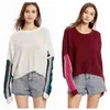 Moda Feminina Camisola de Manga Comprida Patchwork Hoodies de Viagem Ocasional Em Torno Do Pescoço Tops Pullover Camisola Solta Blusas Designer Outono Inverno