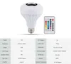 E27 Smart LED Light RGB Wireless Bluetooth Endeurs de bulbe Musique de lampe jouant Dimmable 12W Musique O avec 24 touches Epacket Remote1285296