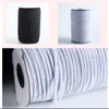 120 yards lengte 0,5 cm / 0,3 cm breed gevlochten elastische band koord gebreide band voor naaien diy masker sprei