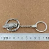 10st / partier Keychain Owl Alloy Charms Pendants Key RingTravel Protection DIY Tillbehör 37.8x47mm Hänge A-452F