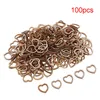 Mini Wooden Hearts Mixed Wood Heart Utsmyckning för bröllopshantverk som gör DIY Party Decoration 100PCS / Pack