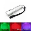 New Arrival LED RGB Color Changing Torch Flashlight,3W Aluminium Alloy RGB Edison Multi color led flashlight rainbow of colors Flash