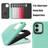 iPhone 14 13 12 11 Pro Max 6 6S 7 8 Plus XS XR 충격 방지 커버 내장 금속에 대한 TPU PC Rugged Armor Case Case Case