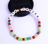 Lettera braccialetto di perline lettere personalizzabili Perle di vetro braccialetto di perline gioielli moda donna GB1146