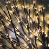 20leds LED Willow Branch лампы Twig зажигает Ветви свет шнура батарейках домой партии кафе магазин декора лампы RGB Белый Теплый белый синий