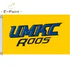 Drapeau des kangourous NCAA UMKC, 3x5 pieds (90cm x 150cm), bannière en Polyester, décoration volante pour la maison et le jardin, cadeaux de fête