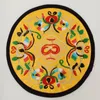 100 stks / partij Chinese stijl geborduurde doek coaster thee koffiekopje pot mat warmte isolatie pad willekeurige kleur