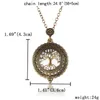 Collana con cabochon con lente d'ingrandimento d'arte Collane con ciondolo a forma di mappa del gatto dell'albero della vita antica retrò vintage per gioielli da donna