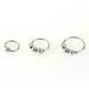 Fashion Retro Round Beaded Nose Ring Nostril Hoop Body Piercing Jewelry Septum Clicker Nose Ring Lip Tragus Piercing