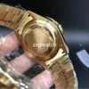 Luxury Big Diamonds Men Watch 316 Guld Rostfritt Stålväska Multi-Color Face Automatisk Högkvalitativ 43mm Mens Prong Set Diamond Klockor