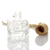 7 ml do cair do carro de vidro Perfume garrafa reutilizável vazio Volatilization automático de suspensão Garrafa Acessórios Madeira Cap Reutilização LX8146