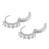 iced out mini hoop earrings for men women hip hop luxury designer tennis bling diamond hoops ear studs 18k gold plated lover jewel6022163