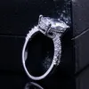 Vinger Ring Band Dazzling Brilliant CZ Steen Vier Prong Setting Klassieke Huwelijksverjaardag Cadeau Voor WifeGirlfriend238j