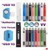 Ecpow UGO V3 V II 510 Thread Batteria Voltaggio variabile Micro USB ricaricabile EGO Vape Pen 650 900 mAh Evod VV Preriscaldamento PassthroughCharger