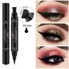 MP010 Professionele Dubbele Eyeliner Stamp Potloden Gladde pigmenten Langdurige DelineDeador Waterdichte Eye Liner Pen Cosmetica Make-up