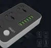 LDNIO SC3604 Smart 6 USB-laddningsadapter Strömstemsan + 6 AC Outlets Power Socket Surge Protected USB-uttag Skydda oss / EU / UK-kontakten