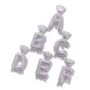 Mode Luxus-Designer-Edelstahlkette Krone 24 Letters Halskette für Männer Frauen Zirkonia Diamanten HIP HOP Schmuck