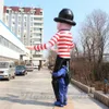 ウェアラブルインフレータブルピエロコスチューム3.5mコントロール歩行の吹き上げのピエロパケットのパレードショーのための道化師人形
