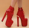 New Women Cross Tied Sexy Stiletto Ankle Boots Female Zipper High Heels Shoes Ladies Fashion female 18cm Thin Heel boots