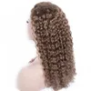 Lace Front Human Hair Wigs for Black Women 10# Cambodian Kinky Curly Lace Wig Pre Plucked With Baby Hair