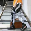 Nya sommarmän kvinnor Sweatpant Flash Reflective Pants Joggers Hip Hop Dance Show Party Night Jogger Baggy byxor T200104