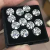 LOTUSMAPLE 0.1CT - 7CT color E clarity FL lab grown real moissanite round brilliant cut test positive equal to 0.5CT or more give free GRA certificate with girdle code
