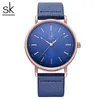 Shengke Women's Armband Watches Quartz Wrist Watch Vintage Design Casual Leather Band Ladies Dress Watches Bayan Kol Saati2989