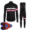 RAPHA team Cycling long Sleeves jersey bib pants sets Spring and Autumn Men's Outdoor Sports Breathable Mountain Bike U112617